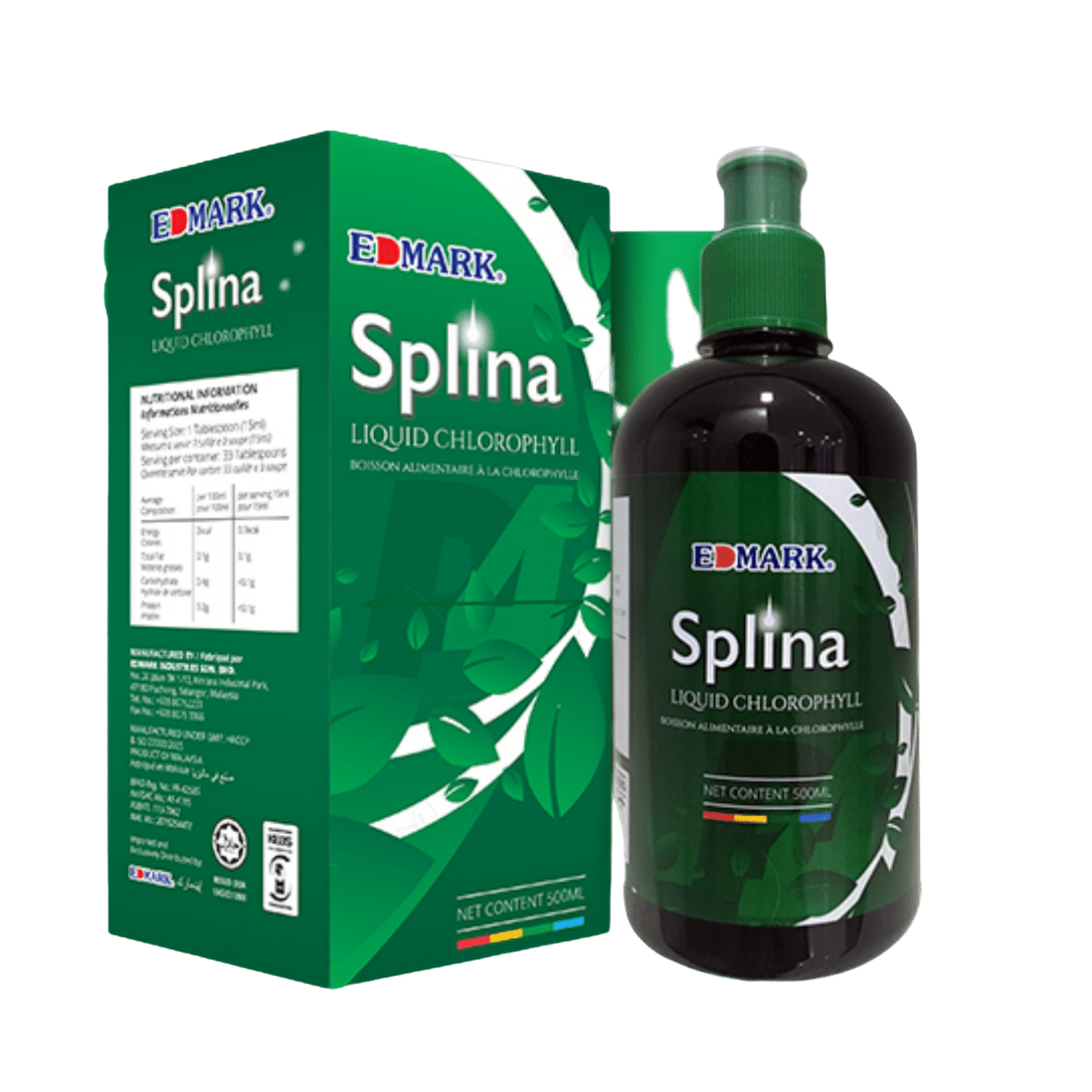 Splina Liquid Chlorophyll Drink By Edmark Int'l. 500ml Detox Weight Loss |  eBay