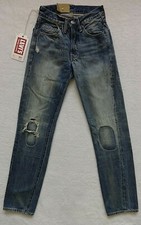 Levi's Vintage 501Z XX Jeans Men's Size 24x32 Big E Blue Distressed Denim