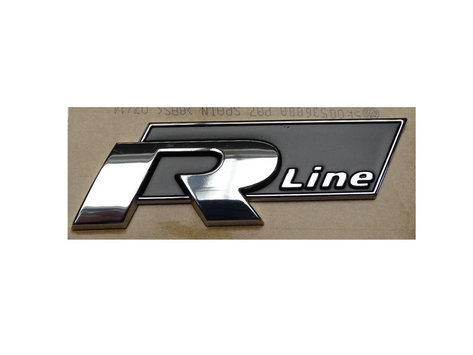 Original VW Schriftzug Emblem Logo R-Line selbstklebend mit Halter 5K0853688AFXC - Bild 1 von 1