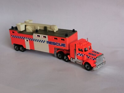 Matchbox Convoy Rigs CY-15 Peterbilt Tracking Utility Truck signalorange selten