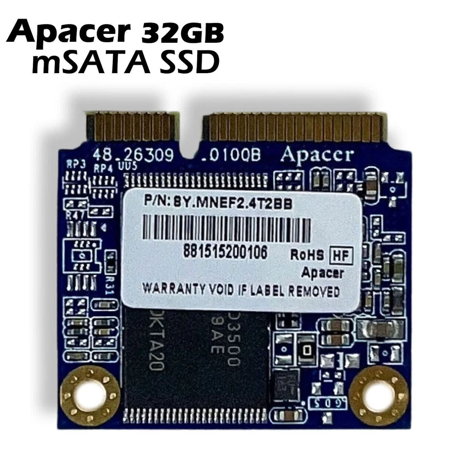 Genuine Apacer 8Y.MNEF2.4T2BB 32GB MLC mSATA SSD 0N1XF9 N1XF9 - Image 2 of 4