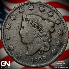 1829 Coronet Head Large Cent  Q3858