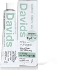 Davids Fluoride-Free Nano Hydroxyapatite Toothpaste Natural Peppermint, 4 oz