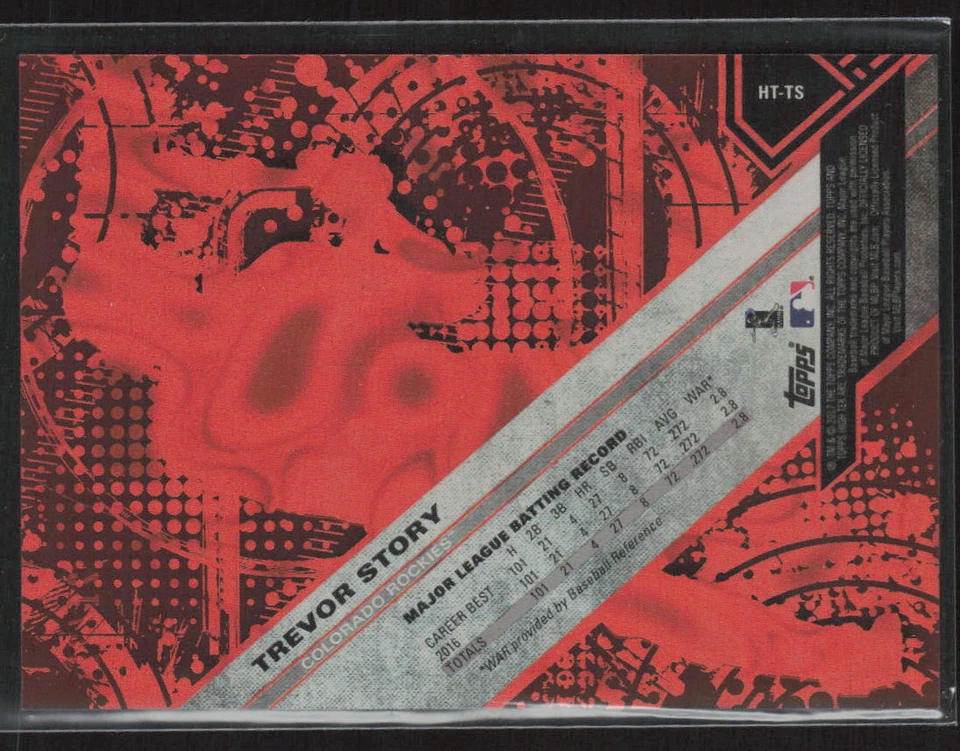 2017 Topps High Tek #HT-TS Trevor Story Orange /25 - Image 2 of 2