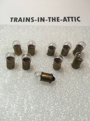 LIONEL 51-300 BULB 6 VOLT 10EA ZW, R, RW, Z, V, TRANSFORMER TRAIN & ACCESSORIES