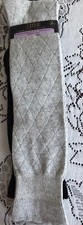 Women Luxe Cashmere Blend Knee High Socks Shoe Sz 6-11 - 2 Pairs Gray/Black New