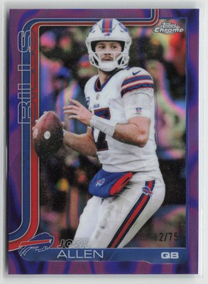 Josh Allen 2025 Topps Chrome Purple #34 12/75