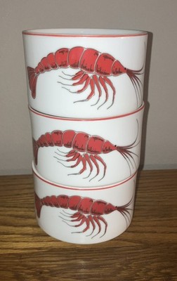 Nantucket Exclusive Design Set of Stackable Soup Bowls w/Lobster