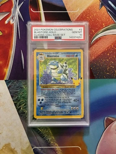Pokemon Card PSA 10 Blastoise Holo Celebrations Classic Collection #2 One Owner