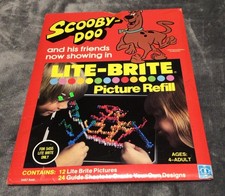 Scooby-Doo Lite-Brite 1978 Vintage Picture Refill Complete Unused LOOK Z1