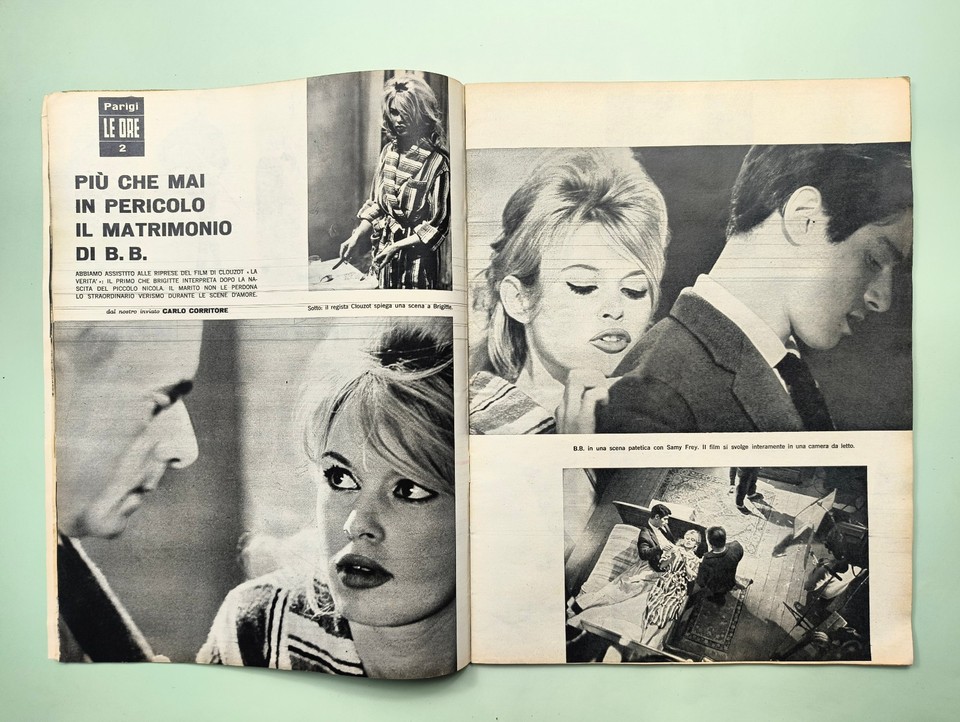 Le Ore 5 April 1960 Brigitte Bardot Nancy Kwan Alice E Ellen Kessler ...