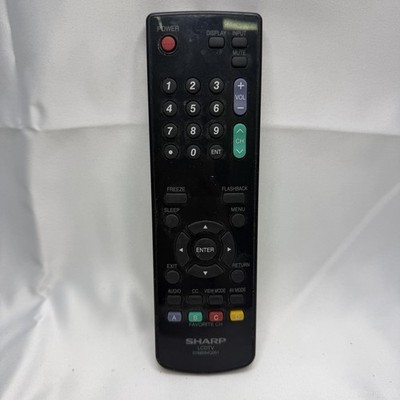 Sharp LCD TV Remote Control 076B0MQ051 Black Tested Working OEM Replacement