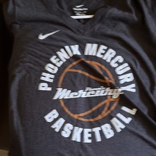 Nike Phoenix Mercury WNBA Basketball T-Shirt Shirt Black Size S