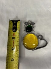 3  Handmade Stained Glass Sun Yellow And Green Catcher Cat