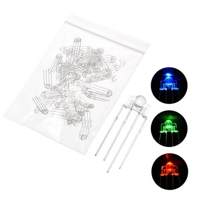 240Pcs 3mm LED Diodes,  Light Emitting Diodes(RGB Multicolor, Clear Lens)
