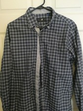 Hart Schaffner Marx Men's size L Mulit Color Plaid Long Sleeve Button Down Shirt