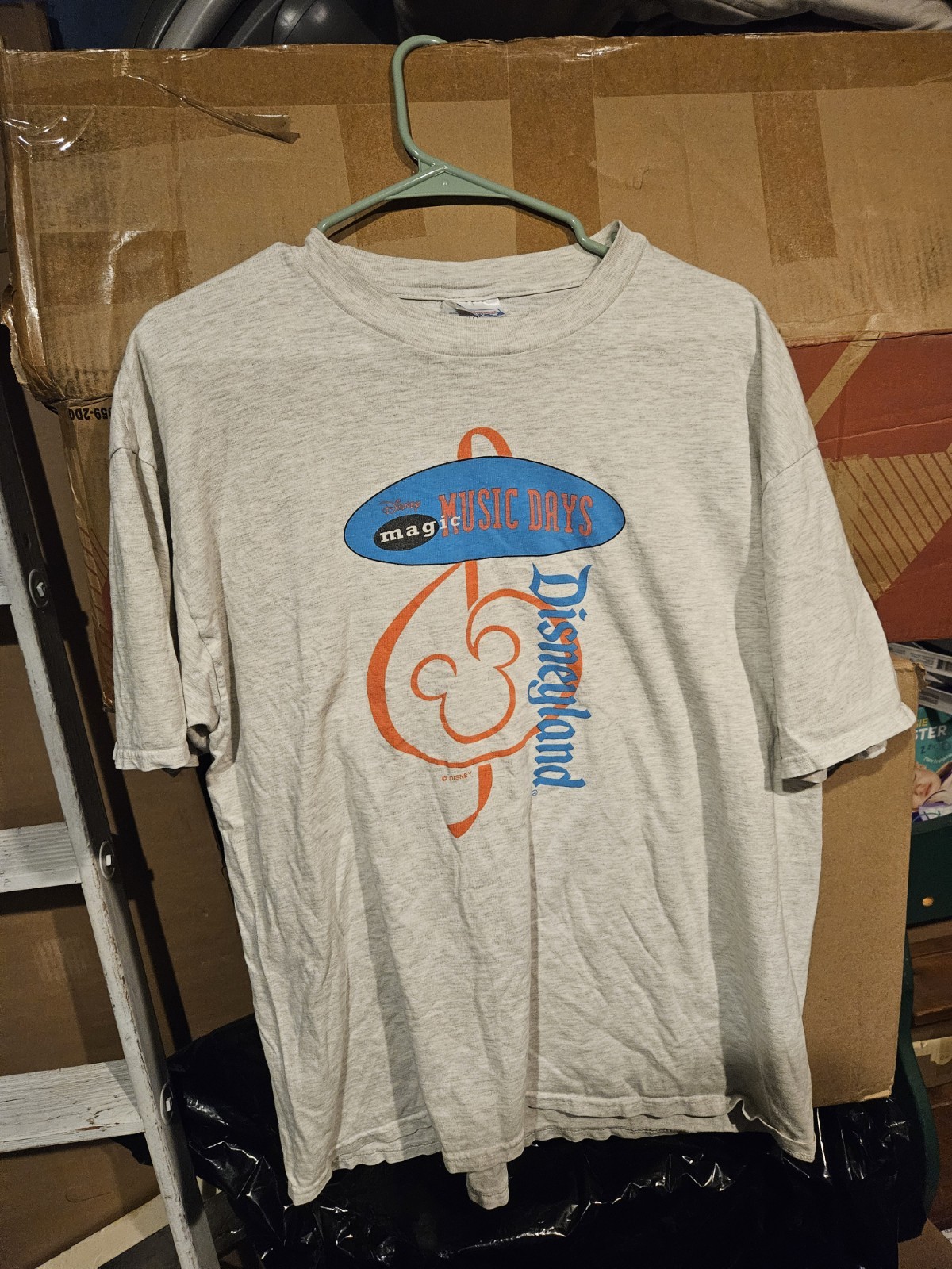 Hanes Beefy Disney Magic Music Days Vintage XL Gray T-Shirt