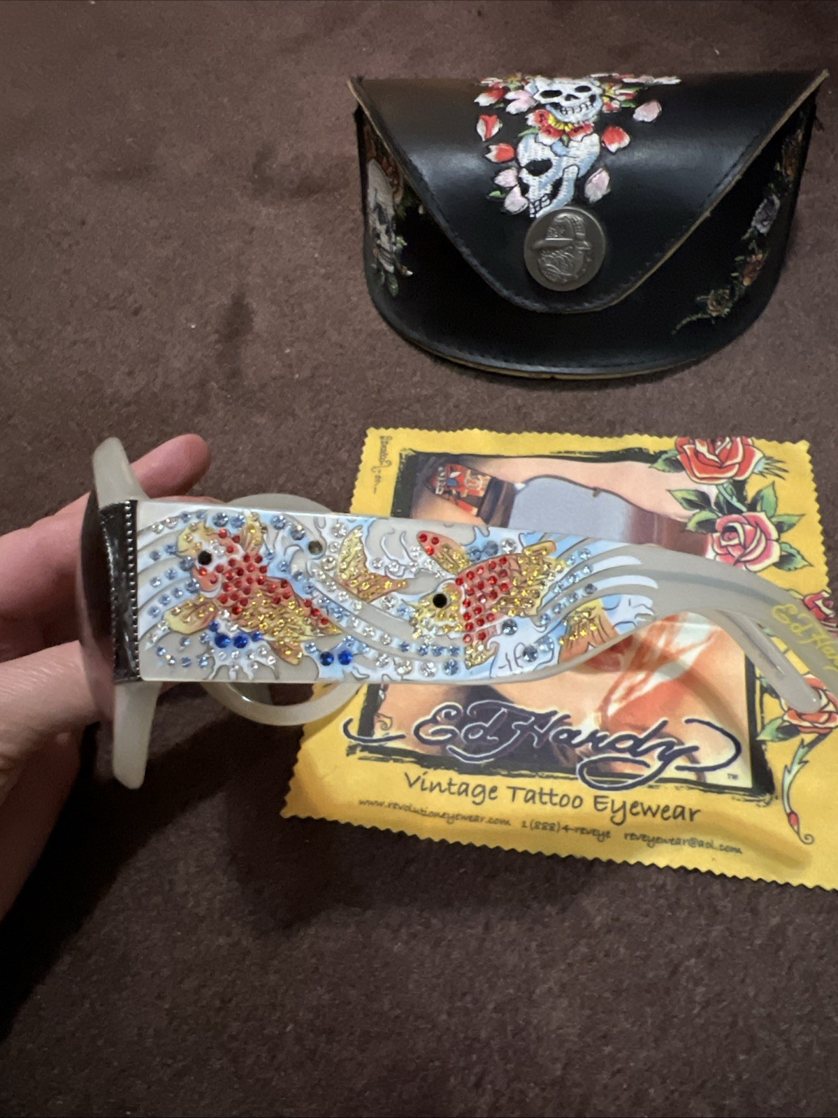 2000’s Ed Hardy Sunglasses, EHS-022, Cloud, With … - image 2
