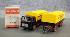 WIKING HO 1:87 425 MAN-LATZZUG COVERED TRUCK & TRAILER W/BOX MADE IN GERMANY