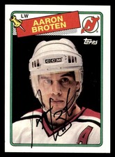 1988 Topps Hockey #138 Aaron Broten Signed Autograph (no COA) *d3