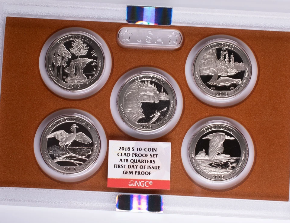 NGC GEM Proof FDOI 2018-S U.S. Mint Clad Proof Set OGP COA  - Image 2 of 4