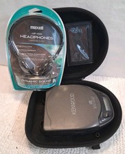 Kenwood Portable CD Player DPC-551 W/Case,Earphones Works Cleaned Vintage