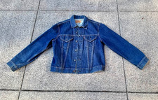 Vtg Levis Denim Big E Type 3 705050217 525 Trucker Rockabilly Indigo Jacket 42