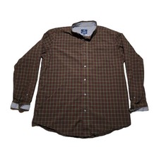 George Men's Shirt Button Front Long Sleeve New Classic Fit Size L 42-44 