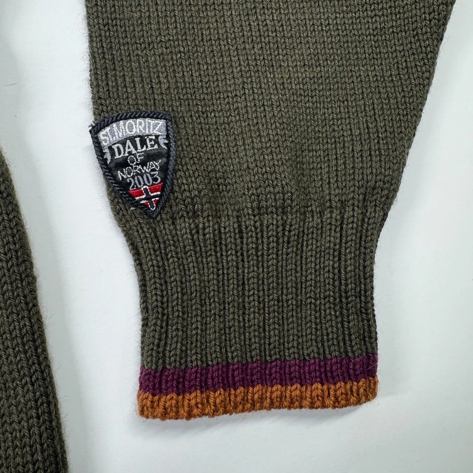 Dale of Norway Mens St. Moritz Sweater Wool Nordic Ski Quarter  Zip Large - Image 2 of 4