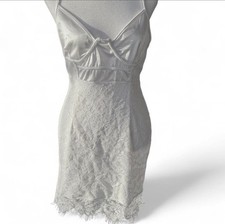 White lace mini dress with adjustable straps #prettylittlething