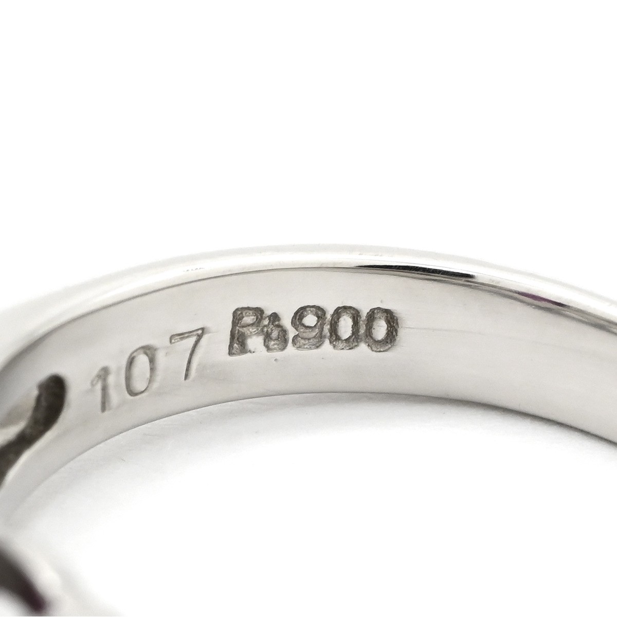 Ring ring Ruby da Earring Pt900 Ruby diamond Plat… - image 4