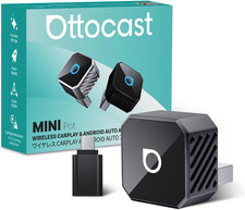 OTTOCAST Mini 3.0 Black 2-in-1 Wireless CarPlay  Android Auto Adapter   Plug 