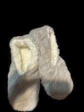 Auden Women's Faux Fur Cozy Pull-On Slipper Socks with Grippers One S/M 5-7