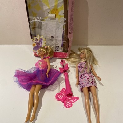 2 Barbie Puppen - seltener Fund - Schuhe in Hülle und Fülle & Schmetterling 