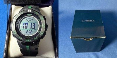 CASIO PRW-S3100 PRO TREK Tough Solar Black Green Boxed 2015 Uhr Japan t46