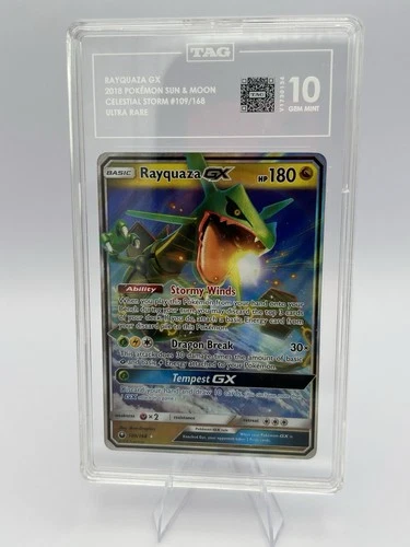 Rayquaza GX 109/168 Sm-Celestial Storm Holo TAG 10
