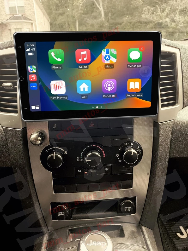 For 2008-2010 Jeep Grand Cherokee Apple CarPlay Android Radio Stereo DSP AHD - Image 2 of 4