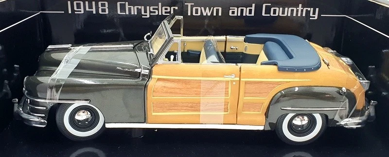 Sun Star escala 1/18 diecast 6141 - Chrysler Town & Country 1948 - gris Gunmetal Foto 3 de 4