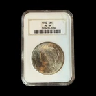 1922 Peace Dollar $1 NGC MS64 Old Fatty Holder - 0345