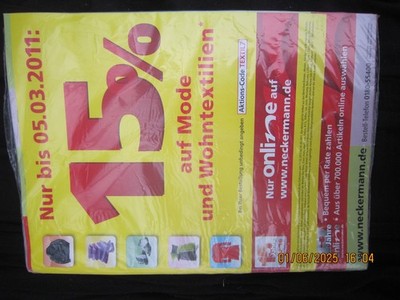2er Set Neckermann Kataloge 2011 - 15% Rabatt auf Mode, Wohntextilien - NEU OVP