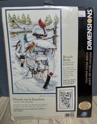 Dimensions Counted Cross Stitch Kit ''Bicycle Birds'' 35234 Neu