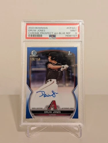 2023 Bowman Chrome Druw Jones Auto Blue Refractor #CPA-DJ PSA 9 /150