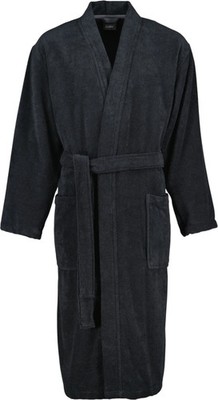Cawö Herren Kimono Uni 828 97 Bade-/Morgenmantel 2XL Schwarz Größe XXL
