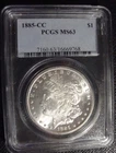 1885-CC Morgan Dollar Near PL - PCGS MS-63 Choice BU - Undergraded!