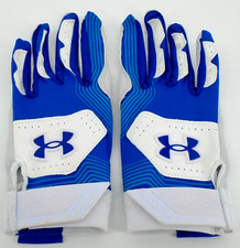 Under Armour Clean Up Batting Gloves Men's Medium Royal Blue/White