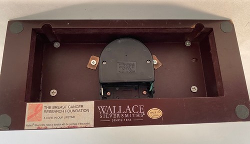 Wallace Silversmith Carriage Mantle Quartz Clock Mahogany Battery Operated 10 In - Picture 6 of 6
