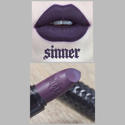 NB KAT VON D STUDDED KISS LIPSTICK  SHADE:SINNER~ FULL SZ ~MATTE