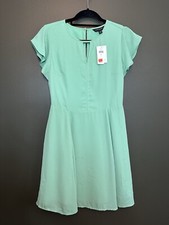 NWT Banana Republic Mint Green Short Sleeve Ruffle Flowy Dress 0