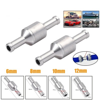 2X 6/8/10/12mm One Way Non Return Check Valve Air Fuel Petrol Diesel Oil Vacuum