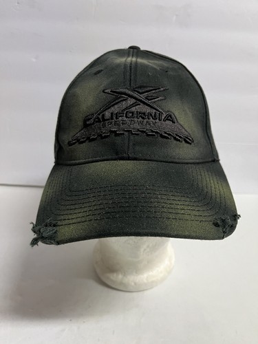 California Speedway Racing Hat Cap Camouflage Strapback Distressed Adjustable